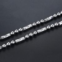 Collar de la joyería de plata esterlina, Plata de ley 925, chapado en color de plata, diverso tamaño para la opción & para hombre, Vendido por Sarta