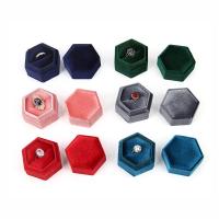 Velvet Jewelry Set Box, Corduroy, Hexagon, durable 