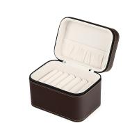 Leather Bracelet Boxes, PU Leather, with Plush, Square, portable 165*115*120mm 