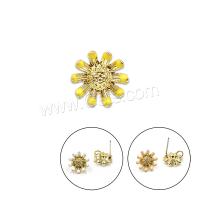 Zinc Alloy Earring Drop Component, Daisy, fashion jewelry & for woman 