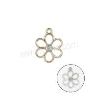 Zinc Alloy Flower Pendants, with Plastic Pearl, fashion jewelry & for woman 