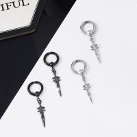 Stainless Steel Clip Earrings, plated & for man 