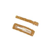 Hair Snap Clips, Zinc Alloy, plated, 2 pieces & fashion jewelry & for woman & with rhinestone 85mm,72mm 