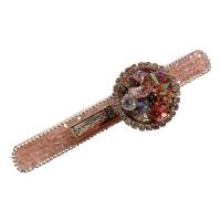 Alligator Hair Clip, Zinc Alloy, plated, fashion jewelry & for woman & with rhinestone 80mm 