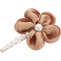 Alligator Hair Clip, Zinc Alloy, with Acrylic, Flower, plated, fashion jewelry & for woman 80mm 