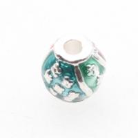 Zinc Alloy Jewelry Beads, Copper Alloy, Round, plated, DIY 9*8.5*9mm Approx 1mm 