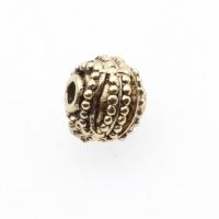Zinc Alloy Jewelry Beads, Copper Alloy, Round, plated, DIY & carved, golden, 8*8*8mm Approx 2mm 