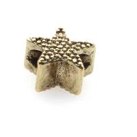 Zink Legierung Sterne Perlen, mit Zinklegierung, plattiert, DIY, goldfarben, 17*17*10mm, Bohrung:ca. 5mm, 5Taschen/Tasche, 1KGs/Tasche, verkauft von Tasche