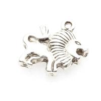 Zinc Alloy Jewelry Pendants, with Zinc Alloy, Lion, antique silver color plated, DIY, silver color, 17*15*3mm Approx 1mm  