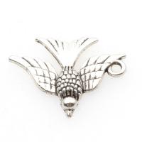 Zinc Alloy Jewelry Pendants, with Zinc Alloy, Bird, antique silver color plated, DIY, silver color, 19*24*3mm Approx 1mm  