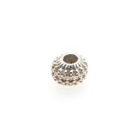 Perles intercalaires en alliage de zinc, avec alliage de zinc, Rond, Plaqué de couleur d'or antique, DIY & motif laser, doré, 6*8*8mm Environ 3mm  Vendu par sac
