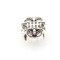 Zinc Alloy Spacer Beads, with Zinc Alloy, antique silver color plated, DIY & laser pattern, silver color, 10*12*6mm Approx 1mm  