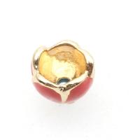 Zinc Alloy Bead Caps, with Zinc Alloy, Flower, real gold plated, DIY, gold, 9*9*8mm Approx 1mm 