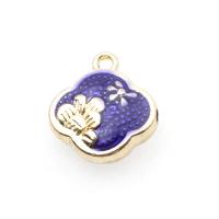 Zinc Alloy Bail Beads, with Zinc Alloy, Flower, real gold plated, DIY, gold, 15*14*5mm Approx 1mm 