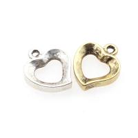 Zinc Alloy Heart Pendants, with Zinc Alloy, plated, DIY & hollow 15*13*3mm Approx 1mm  