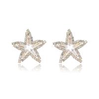 Sterling Silver Stud Earring, 925 Sterling Silver, for woman & with rhinestone 