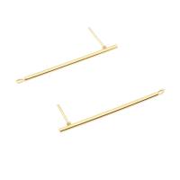 Stainless Steel Earring Drop Component, golden Approx 2mm 