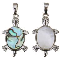 Brass Jewelry Pendants, with Shell, plated, fashion jewelry & DIY nickel, lead & cadmium free Approx 