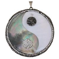 Brass Jewelry Pendants, with Shell, plated, fashion jewelry & DIY, nickel, lead & cadmium free Approx 