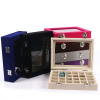 Multifunctional Jewelry Box, Velveteen, Rectangle 