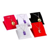 Velvet Necklace Display, Velveteen, with PU Leather 