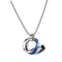 Titanium Steel Jewelry Necklace, plated, Unisex & with rhinestone 2mm Approx 23.62 Inch 