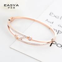 Stainless Steel Bangle, 316L Stainless Steel, plated, fashion jewelry & for woman & with rhinestone, 170mm 