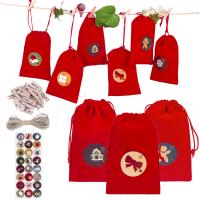 Velvet Jewelry Pouches Bags, Velveteen, durable, red 
