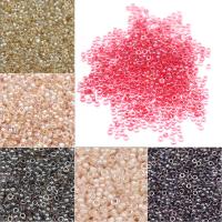 Luminous Color lined Glass Seed Beads, Round, luster 1.5*1.5mm  