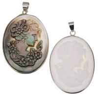 Brass Shell Pendants, with Shell, plated, fashion jewelry & DIY nickel, lead & cadmium free Approx 