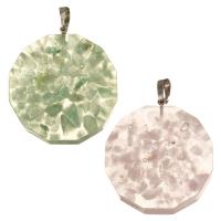 Gemstone Brass Pendants, with Gemstone, plated, fashion jewelry & DIY nickel, lead & cadmium free Approx 