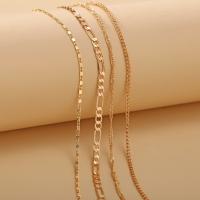 Zinc Alloy Anklet, anklet, plated, 4 pieces & fashion jewelry & for woman, nickel, lead & cadmium free 