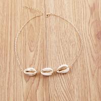 Fashion Choker Necklace, Zinc Alloy, with Shell, plated, fashion jewelry & for woman, nickel, lead & cadmium free 