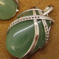 Gemstone Zinc Alloy Pendants, Natural Stone, with Zinc Alloy, fashion jewelry & DIY 