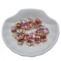 Conector de encanto de latón, perla, con metal, chapado, Bricolaje, multicolor, 11x11mm, Vendido por UD
