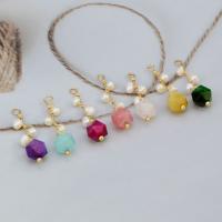 Brass Jewelry Pendants, pearl, with Brass, DIY 0c2-3mm 
