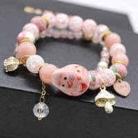 Glass Jewelry Beads Bracelets, with Lampwork, Ball, multilayer & folk style u76f4u5f84u7ea610mm  