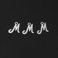 Stainless Steel Letter Pendant, Letter M, plated, DIY Approx 1mm  