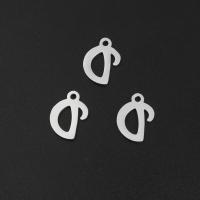 Stainless Steel Letter Pendant, Alphabet Letter, plated, DIY Approx 1mm  