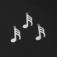 Stainless Steel Musical Instrument and Note Pendant, Music Note, plated, DIY & hollow Approx 1mm  