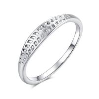 Brass Finger Ring, platinum plated, 4 pieces & for woman, Inner Approx 14.4mm 