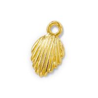 Brass Jewelry Pendants, Shell, gold color plated, DIY, metallic color plated, nickel, lead & cadmium free Approx 1.8mm 
