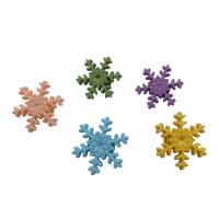 Plating Acrylic Beads, Snowflake, durable & DIY, mixed colors 