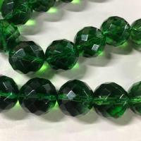 Vernickelt Glasperlen, Glas, DIY & facettierte, grün, 20mm, Länge:ca. 20 ZollInch, verkauft von Strang
