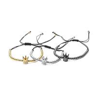 Resin Bracelets, with Plastic, Crown, polished, Length Adjustable & braided bracelet & Unisex 220+70mm8*12mm4mm 