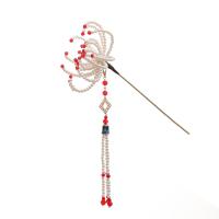 Hair Stick, Zinc Alloy, vintage & for woman, red 