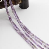 Natural Amethyst Beads, Column, polished, DIY, purple 