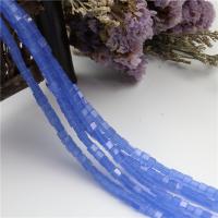 Square Crystal Beads, polished, DIY, Crystal Bermuda Blue 