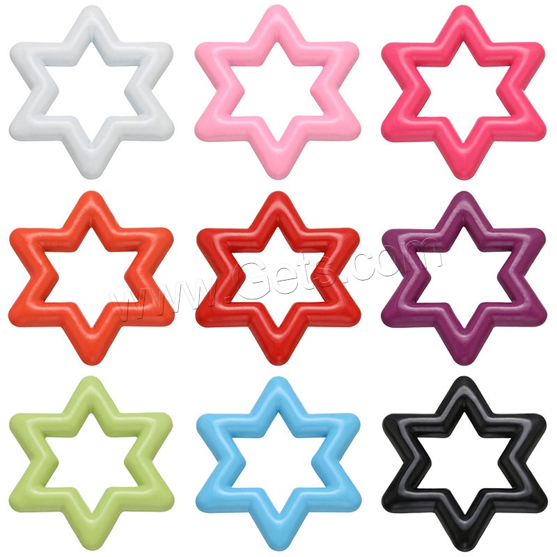colgantes de latón de estrellas, metal, Hexagrama, barnizado, Bricolaje & diverso tamaño para la opción & hueco, más colores para la opción, Vendido por UD