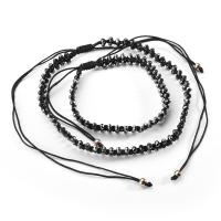 Collier de perles, résine, avec plastique, bracelet tressé & unisexe & facettes, plus de couleurs à choisir, 110mm65mm, Vendu par brin